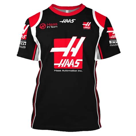 F1 Haas Camisetas Fórmula One Team Carro De Corrida 3D Impresso