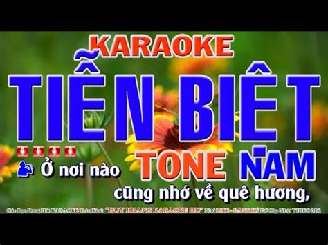 Ti N Bi T Tone Nam Karaoke Duy Khang Youtube