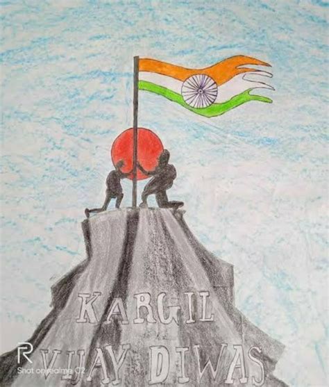 Kargil Vijay Diwas Drawing India Ncc