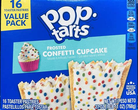 Kelloggs Pop Tarts Frosted Confetti Cupcake Toaster Pastries 16 Count 27 Oz Box