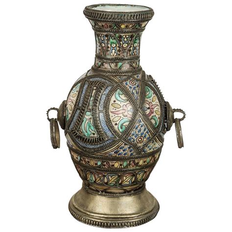 Moroccan Antique Ceramic Vase From Fez E Mosaik