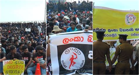 Over Protests Continue In Colombo