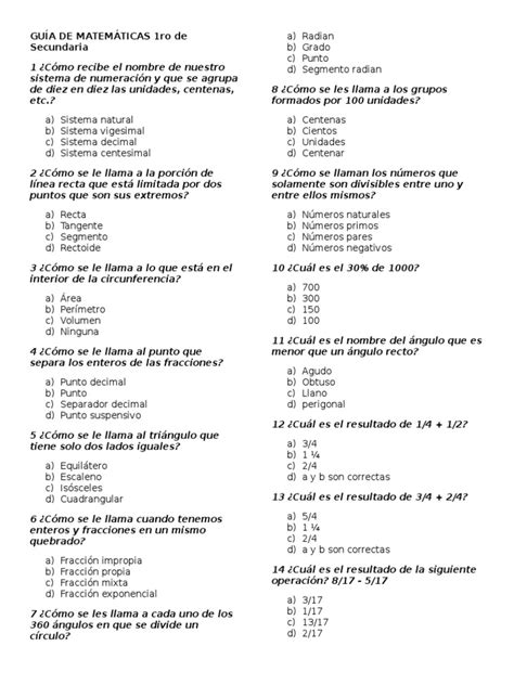 Guía De Matemáticas Secundaria Triángulo Pi