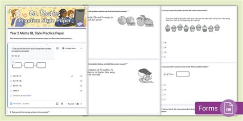 Year 2 Maths Gl Style Practice Paper Teacher Made Twinkl