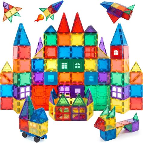 Children Hub 60pcs Magnetic Tiles Set 3d Magnet Building