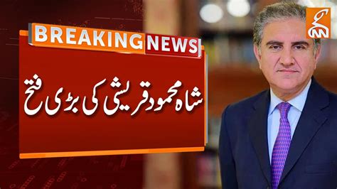 Big Victory Of Shah Mehmood Qureshi Breaking News Gnn Youtube