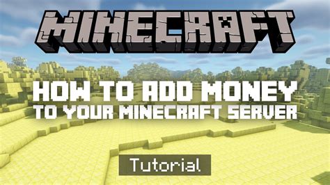 How To Add Money To Your Minecraft Server Tutorial Youtube