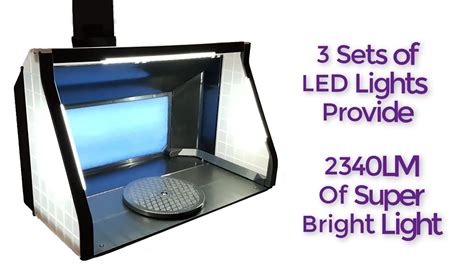 Airbrush Spray Booth Extra Large Adjustable Led Lights And Double