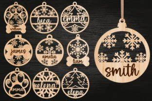 Christmas Ornament Laser Cut Bundle Graphic By Afarts Creative Fabrica