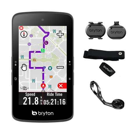 Bryton Rider S800 T GPS Fietscomputer Sensoren Bundel Zwart