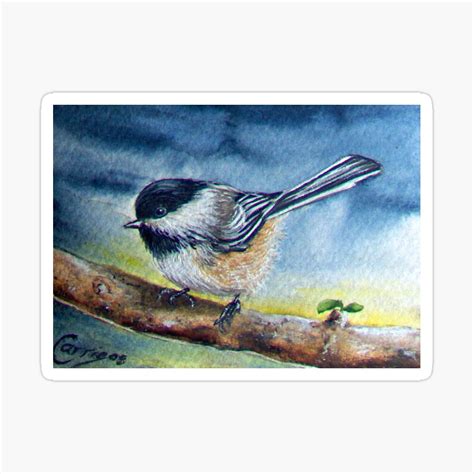 Original Chickadee Oil Painting Chickadee Bird Painting Larger Bird