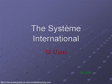 The Systeme International Si Units презентация онлайн