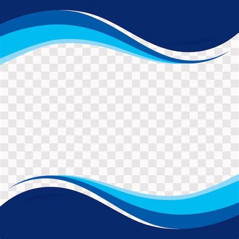 Premium Vector Blue Wavy Shapes On Transparent Background