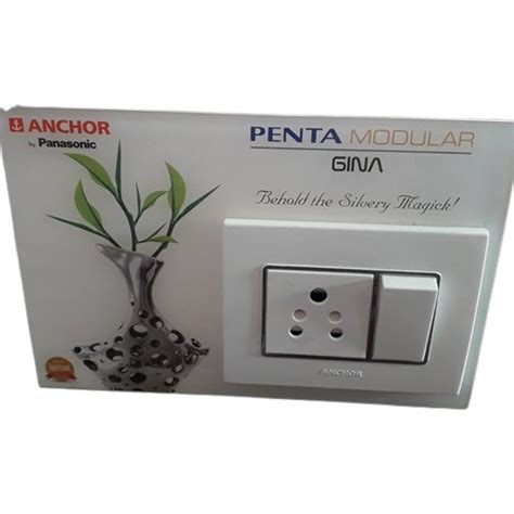 5 A PVC Anchor Panasonic Penta Modular Switch With Socket For Home At