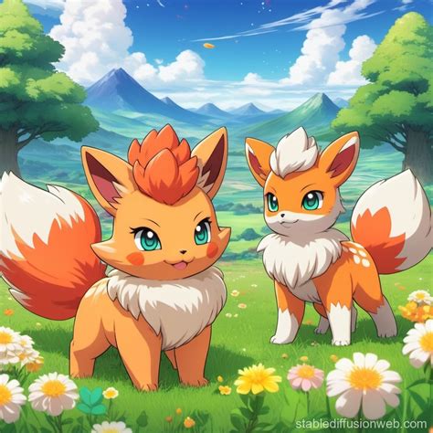 Pokemon On A Grassland Stable Diffusion Online