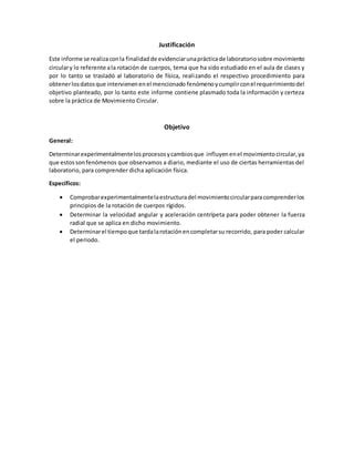 Informe Practica Movimiento Circular Pdf