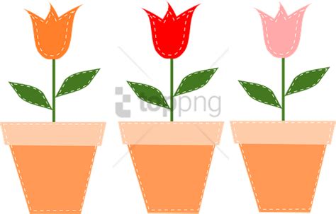 Free Png Flower Pots Pots Tulips Flowers Pot Tulip Free Clip Art