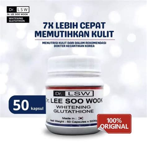 Dr LSW Lee Soo Wook Whitening Glutathione 1 Botol 50 Kapsul Pemutih