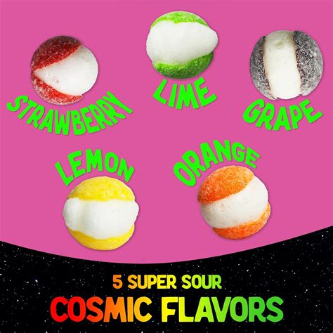 Sour Freeze Dried Candy 4 Ounce Freeze Dried Sour Cosmic Crunchies