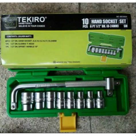 KUNCI SOCK TEKIRO 10 PCS TEKIRO BOX PLASTIK SOCKET SET TEKIRO