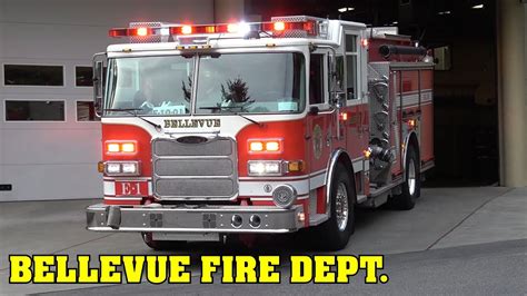 [rumbler Q And Horn ] Bellevue Fire Engine 1 And Aid 1 Responding Lights And Siren Youtube