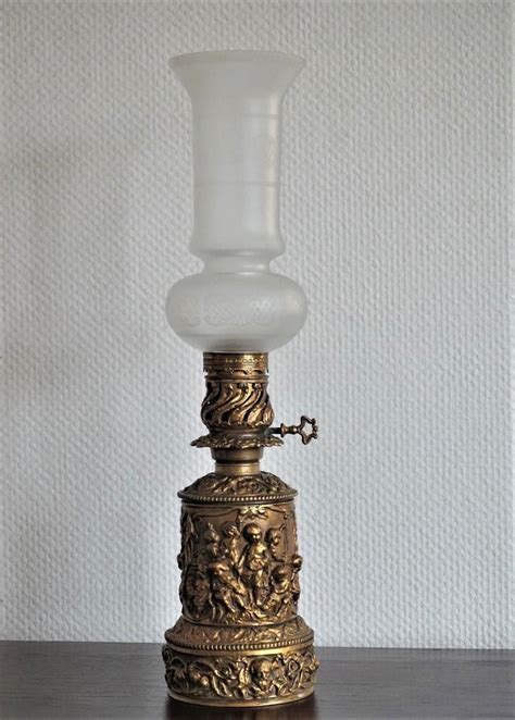 19th Century Victorian Gilt Bronze Oil Lamp Converted To Electric Table Lamp At 1stdibs