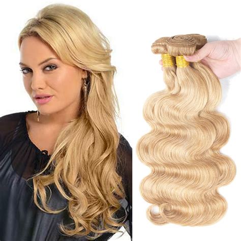 Amazon P27 613 Bundles Blonde Body Wave Human Hair Bundles 8A