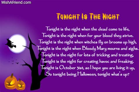 tonight   night halloween poem