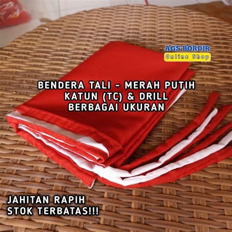 Jual Bendera Merah Putih Premium Drill Katun Tc Bendera Ruangan