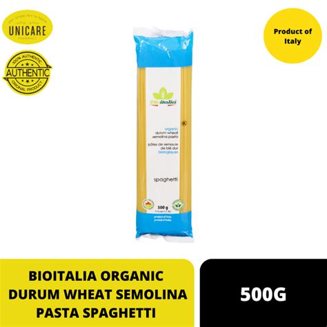 BIOITALIA ORGANIC DURUM WHEAT SEMOLINA PASTA SPAGHETTI 500G Product Of