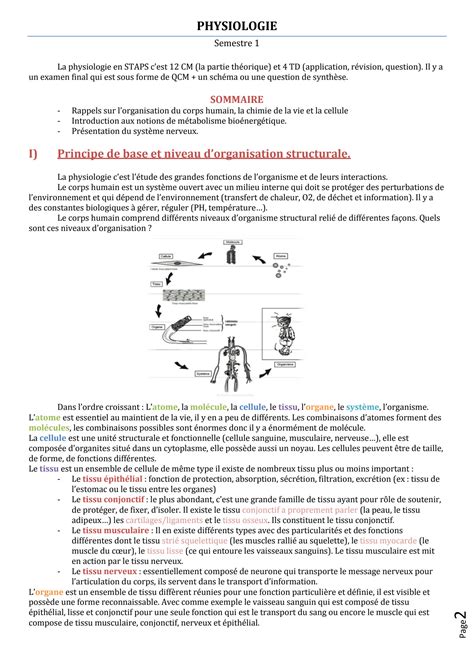 Solution Physiologie Semestre Studypool