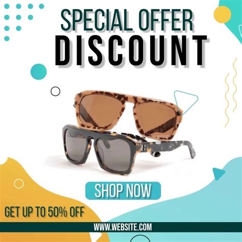 Sunglasses Sun Glass Ad Social Media Template Postermywall