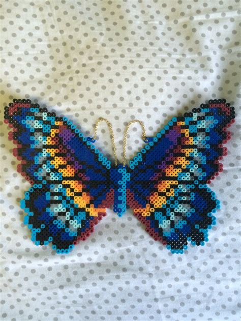 Butterfly Hanging Etsy In 2021 Perler Beads Designs Perler Beads