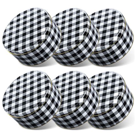 Isohit 6 Pcs 7 Christmas Cookie Tins With Lids Metal