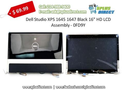 Dell Studio Xps 1645 1647 Black 16 Hd Lcd Assembly 0fd9y For Sale In