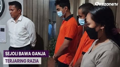 Terciduk Bawa Ganja Saat Razia Lalin Sejoli Berakhir Di Kantor Polisi