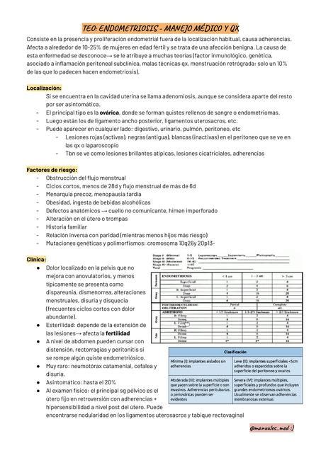 Endometriosis Manuales Medicina Udocz