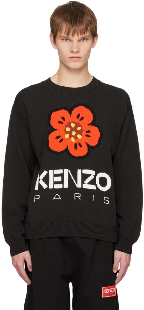 Kenzo Black Kenzo Paris Boke Flower Sweater SSENSE Canada