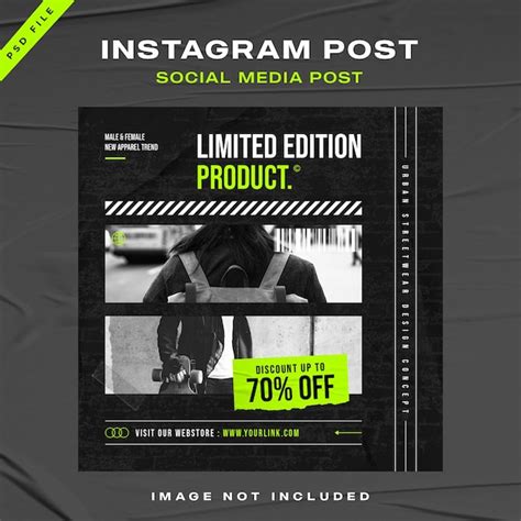 Premium Psd Urban Streetwear Fashion Sale Instagram Post Template Design