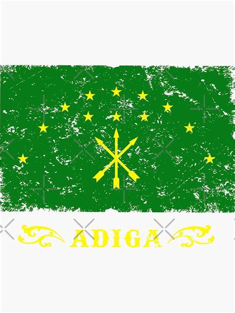 Circassian Flagadiga Sticker For Sale By Shadiadiga Redbubble