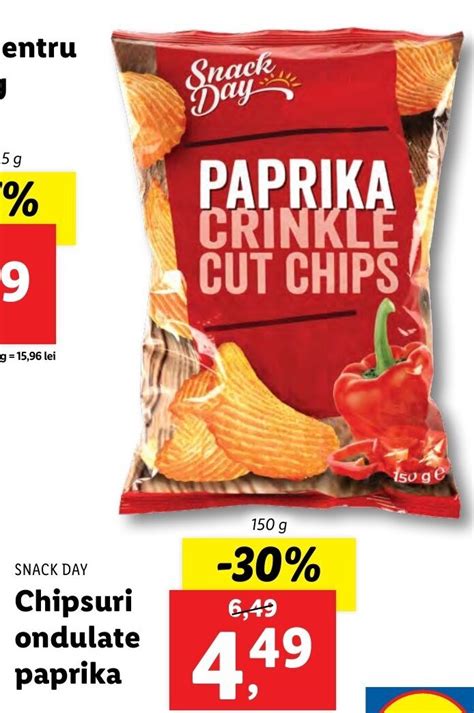 Snack Day Chipsuri Ondulate Paprika G Ofert La Lidl