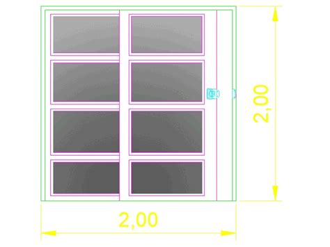 Puerta Corrediza Alzada En Autocad Descargar Cad Gratis Kb