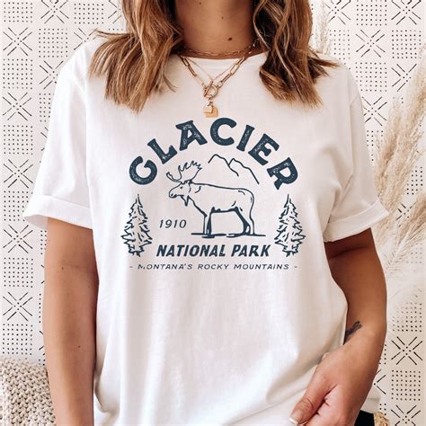 Glacier National Park Tee National Park Shirts T For Nature Lover Top For Hiking Camping Park