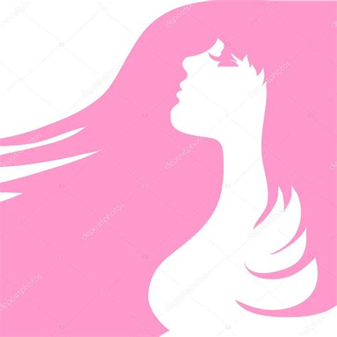 Beautiful Woman Pink Silhouette — Stock Vector © Korniakovstockgmail