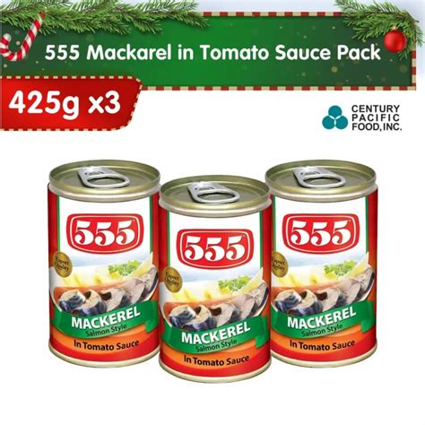 555 Mackerel In Tomato Sauce 425g X3 Lazada PH