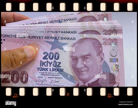 The 200 Turkish Lira Banknotes. The elegance of Turkey's currency Stock ...