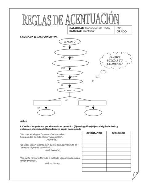 Reglas De Acentuaci N Ficha Pdf