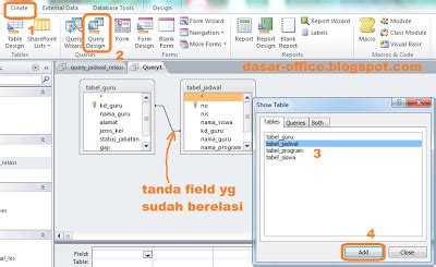 Cara Membuat Relasi Antar Tabel Di Access Belajar Dasar Office