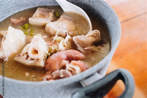 Pork In Sour Broth Or Pork In Tamarind Soup Or Known As Sinigang Na