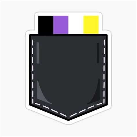 Nonbinary Pride Flag In Chest Pocket Sticker For Sale By Gerhanj